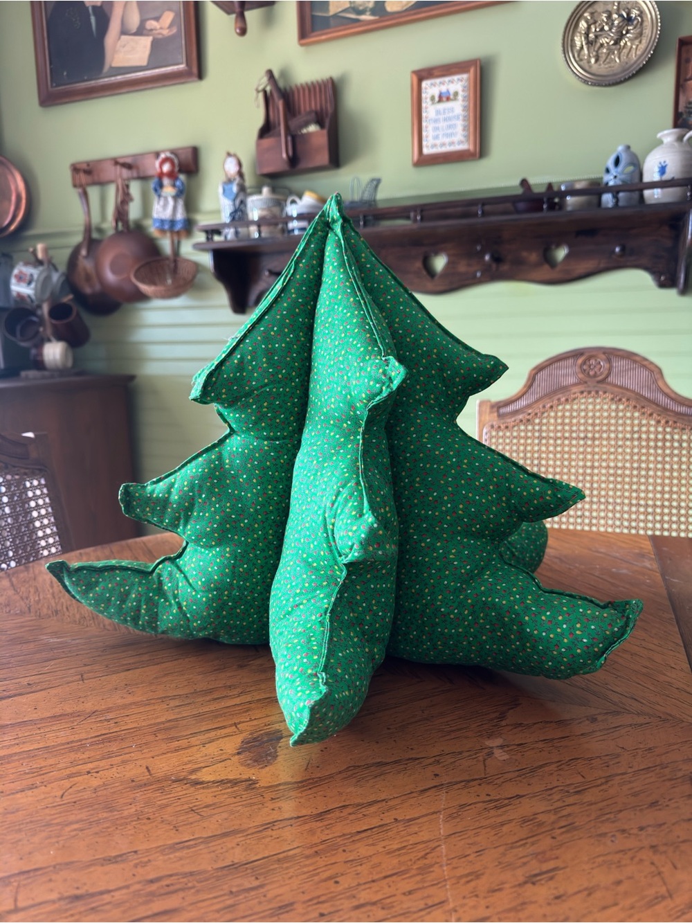 Vintage Christmas Tree Pillow